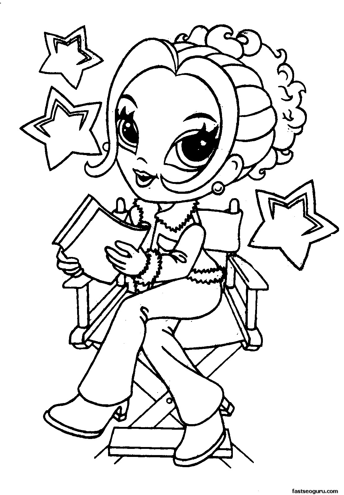 Printable Lisa Frank Coloring Pages for Girls